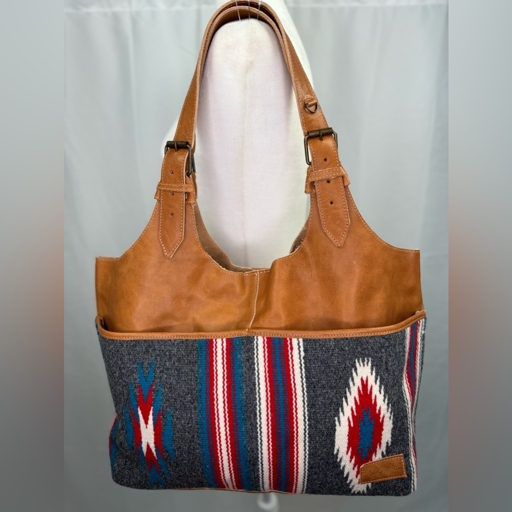 Nena & Co. Alejandra Bag- Ooak Zapotec Panel- Sand Leather